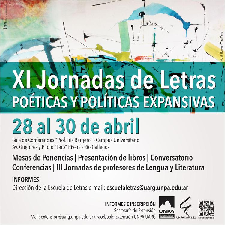 Afiche XI Jornadas de Letras 2022