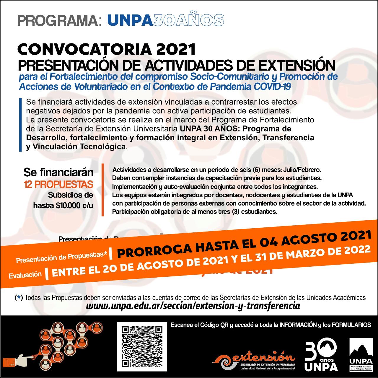 UNPA30A-ConvocatoriaEXT-Voluntariado-Extension