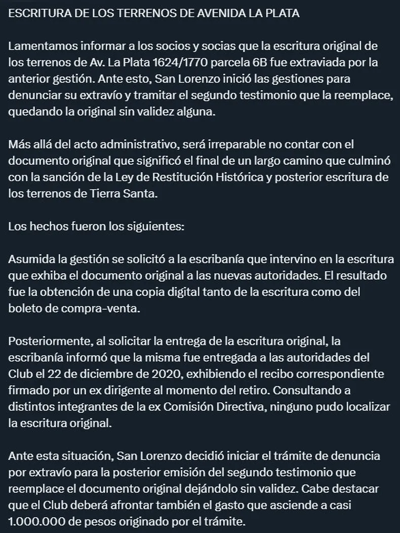 comunicado-san-lorenzo-la-escritura