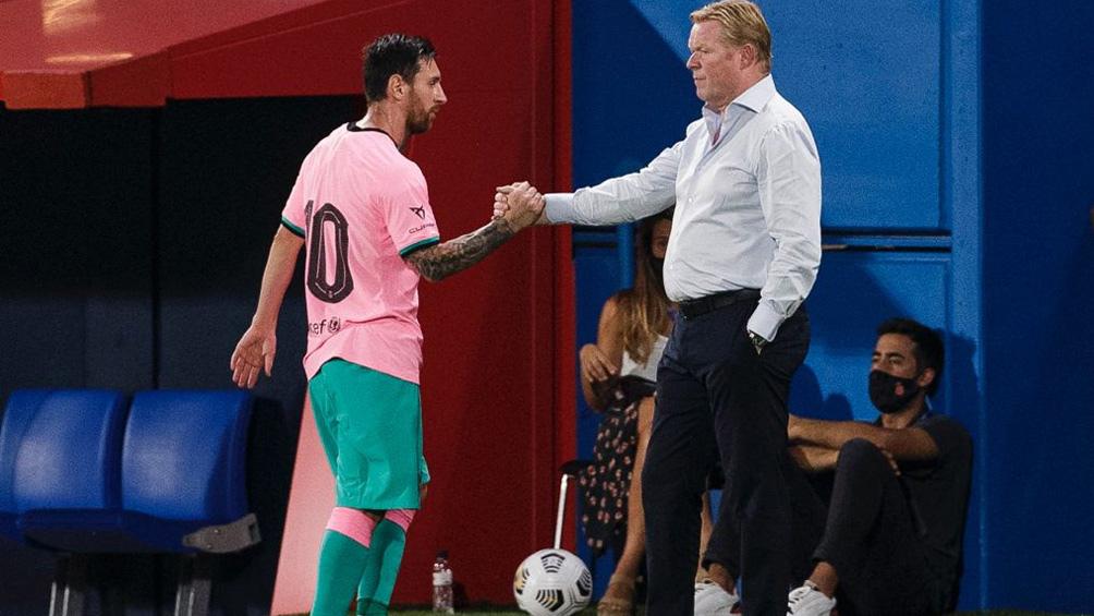 BARCELONA MESSI KOEMAN